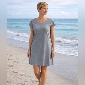 J.Jill Gray T-Shirt Dress Size XS (Petite)